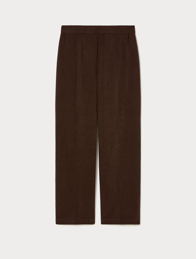 Pantaloni in jersey a costine - CACAO - Marina Rinaldi