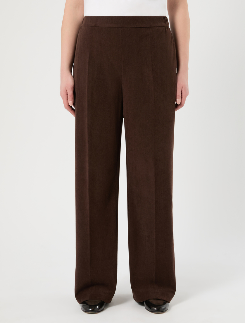 Pantaloni in jersey a costine - CACAO - Marina Rinaldi - 3