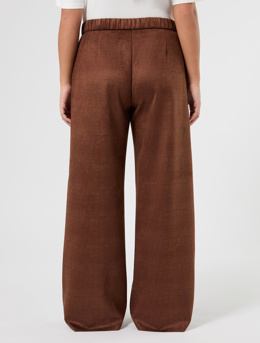 Sueded jersey trousers - TOBACCO - Marina Rinaldi - 4