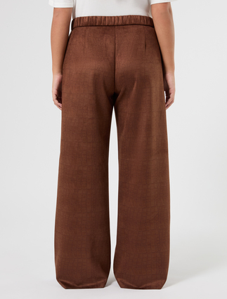 Sueded jersey trousers - TOBACCO - Marina Rinaldi - 4