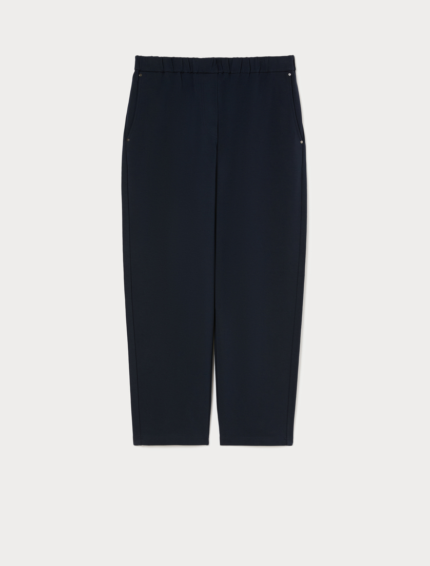 Cotton fleece trousers - MIDNIGHTBLUE - Marina Rinaldi