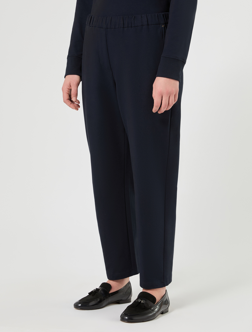 Cotton fleece trousers - MIDNIGHTBLUE - Marina Rinaldi - 3