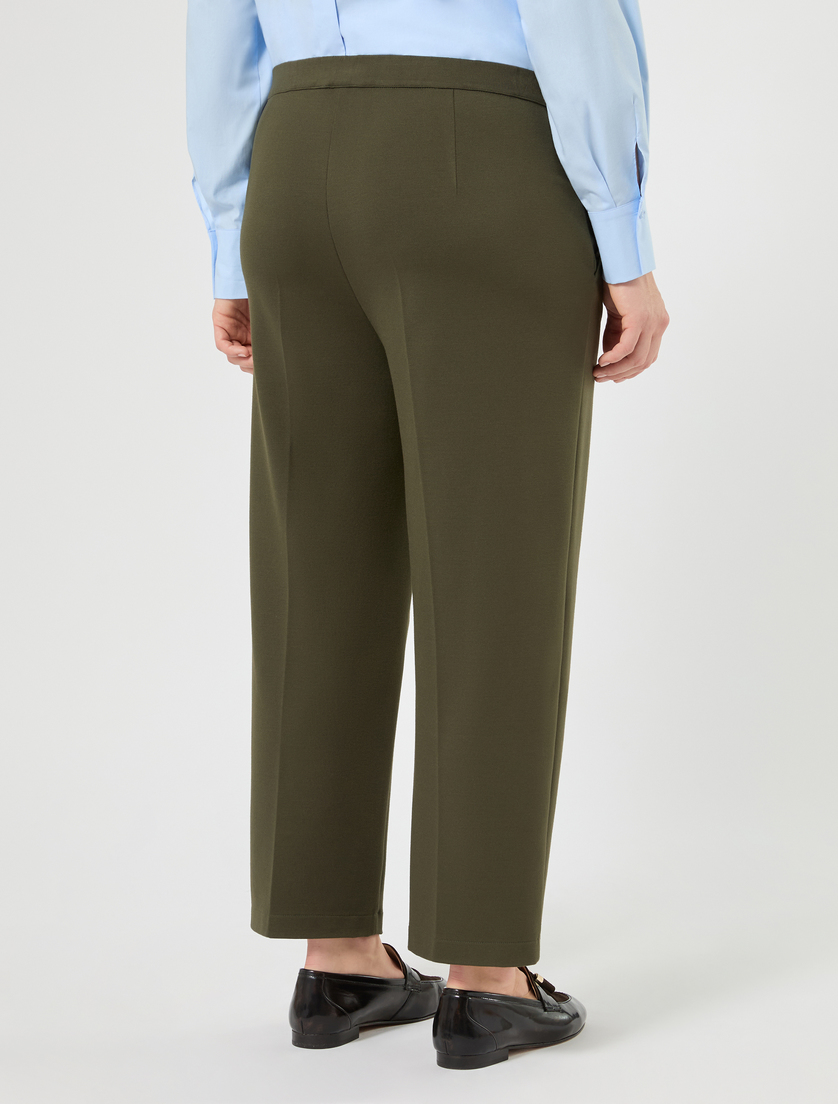 Jersey trousers - OLIVE GREEN - Marina Rinaldi - 4