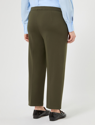 Jersey trousers - OLIVE GREEN - Marina Rinaldi - 4