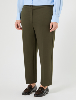 Jersey trousers - OLIVE GREEN - Marina Rinaldi - 3