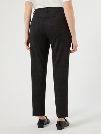 Printed jersey trousers - BLACK - Marina Rinaldi - 4