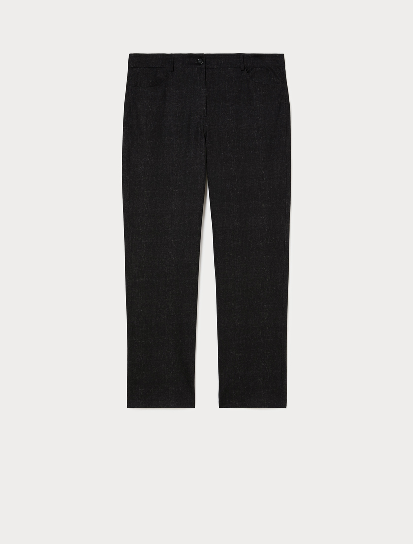 Printed jersey trousers - BLACK - Marina Rinaldi