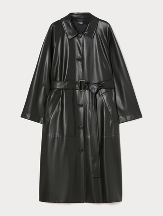 Coated jersey trench coat - Marina Rinaldi