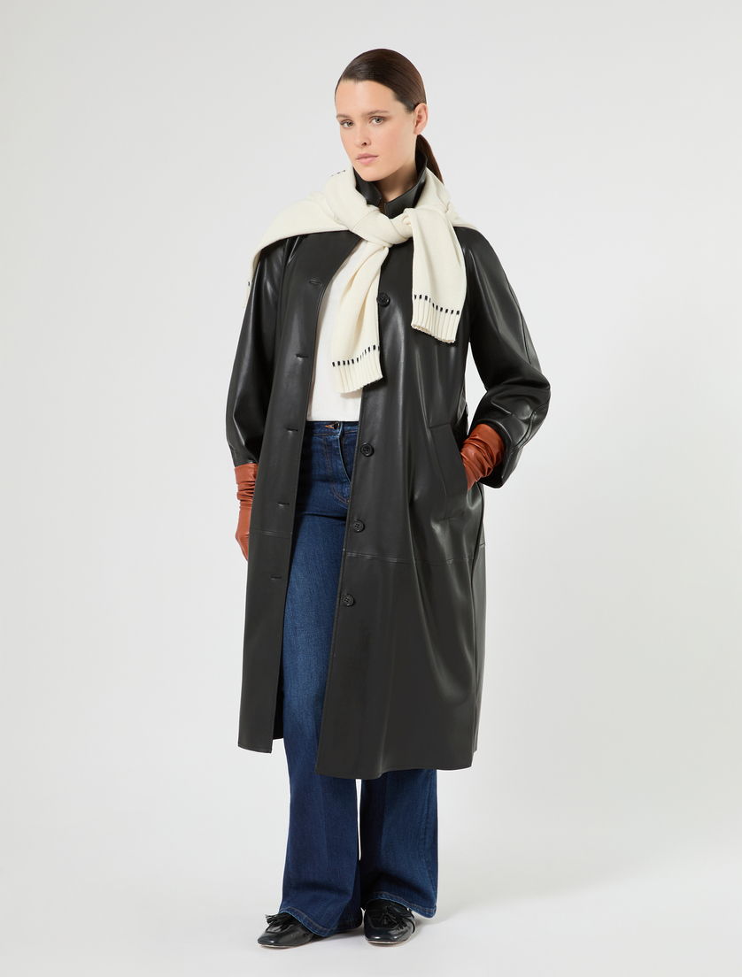 Coated jersey trench coat - Marina Rinaldi