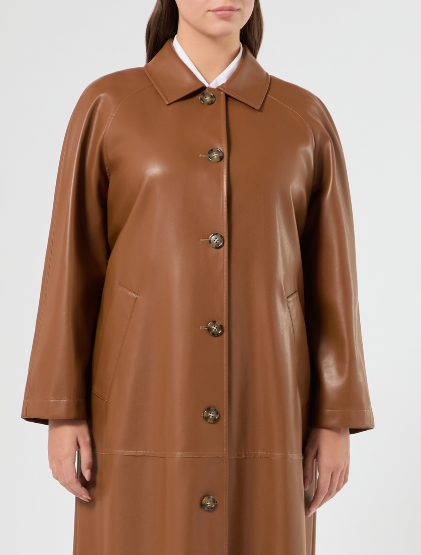 Coated jersey trench coat - TOBACCO - Marina Rinaldi - 6
