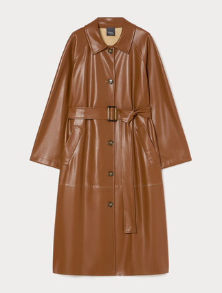 Coated jersey trench coat - Marina Rinaldi