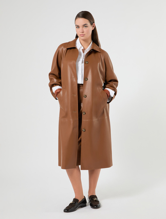 Coated jersey trench coat - Marina Rinaldi