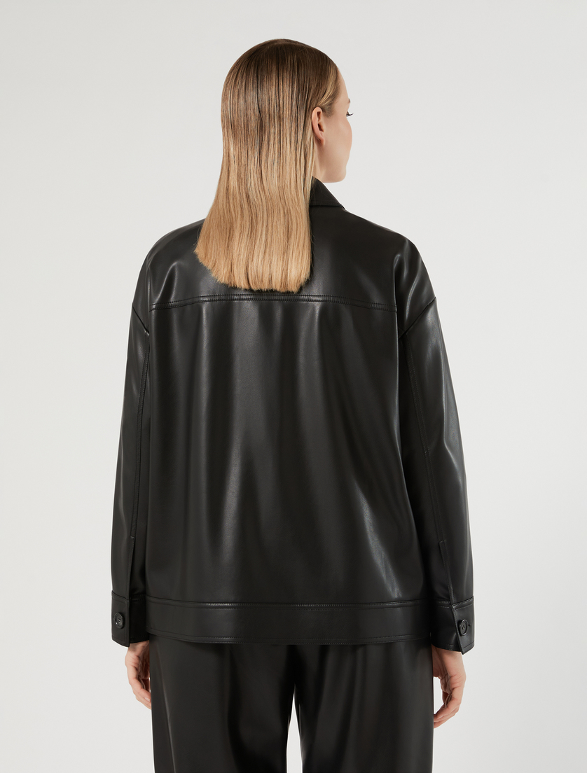 Coated jersey jacket - BLACK - Marina Rinaldi - 4