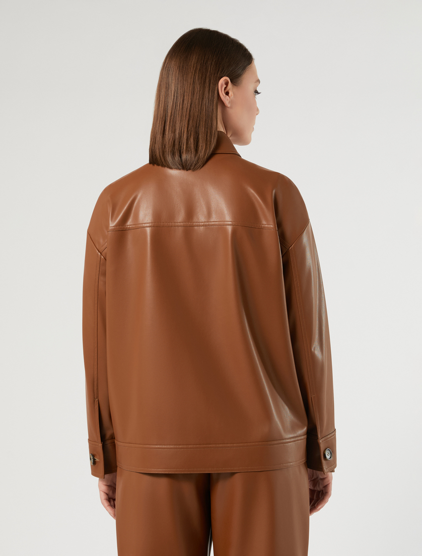 Coated jersey jacket - TOBACCO - Marina Rinaldi - 4