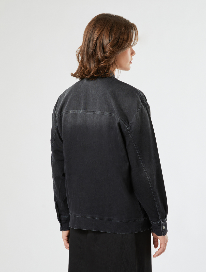Felpa denim in misto cotone - ANTRACITE - Marina Rinaldi - 4