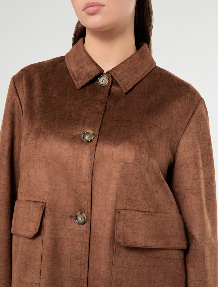 Suede jersey jacket - TOBACCO - Marina Rinaldi - 5