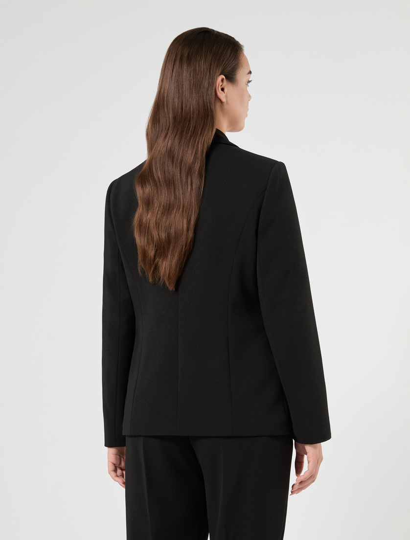 Blazer in jersey scuba crêpe - NERO - Marina Rinaldi - 4