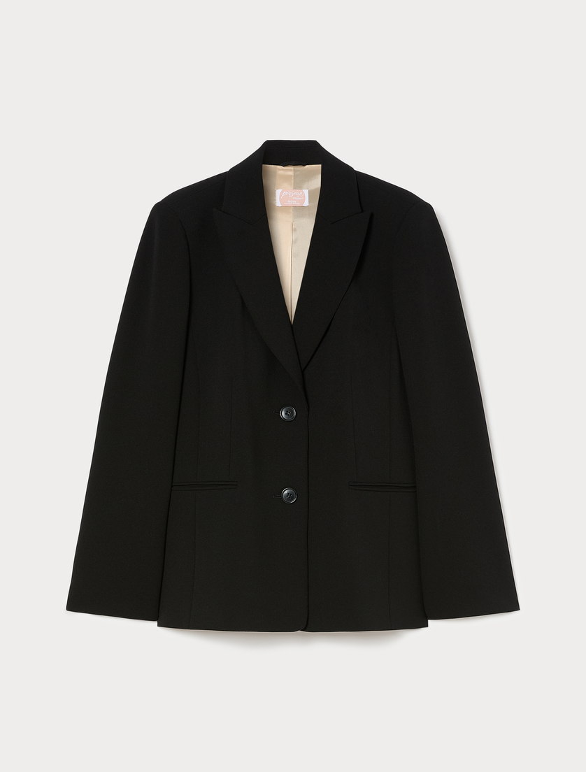 Blazer in jersey scuba crêpe - NERO - Marina Rinaldi