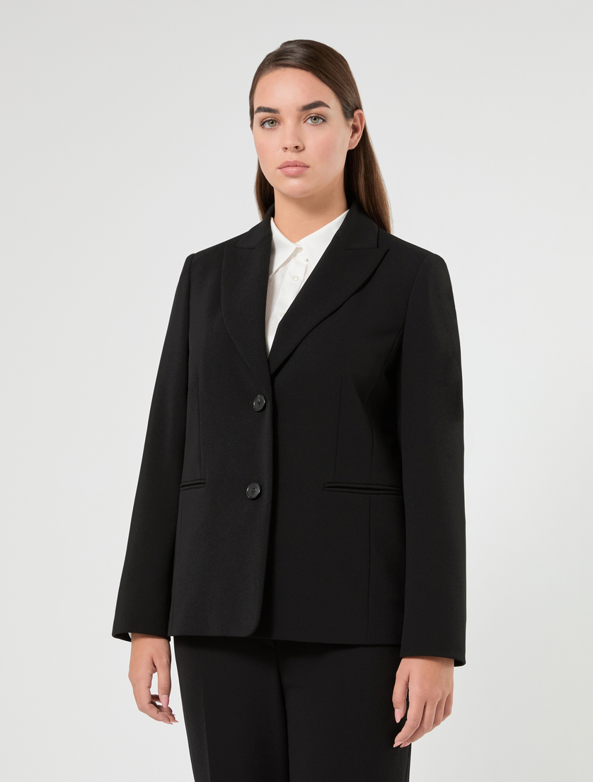 Blazer in jersey scuba crêpe - NERO - Marina Rinaldi - 3
