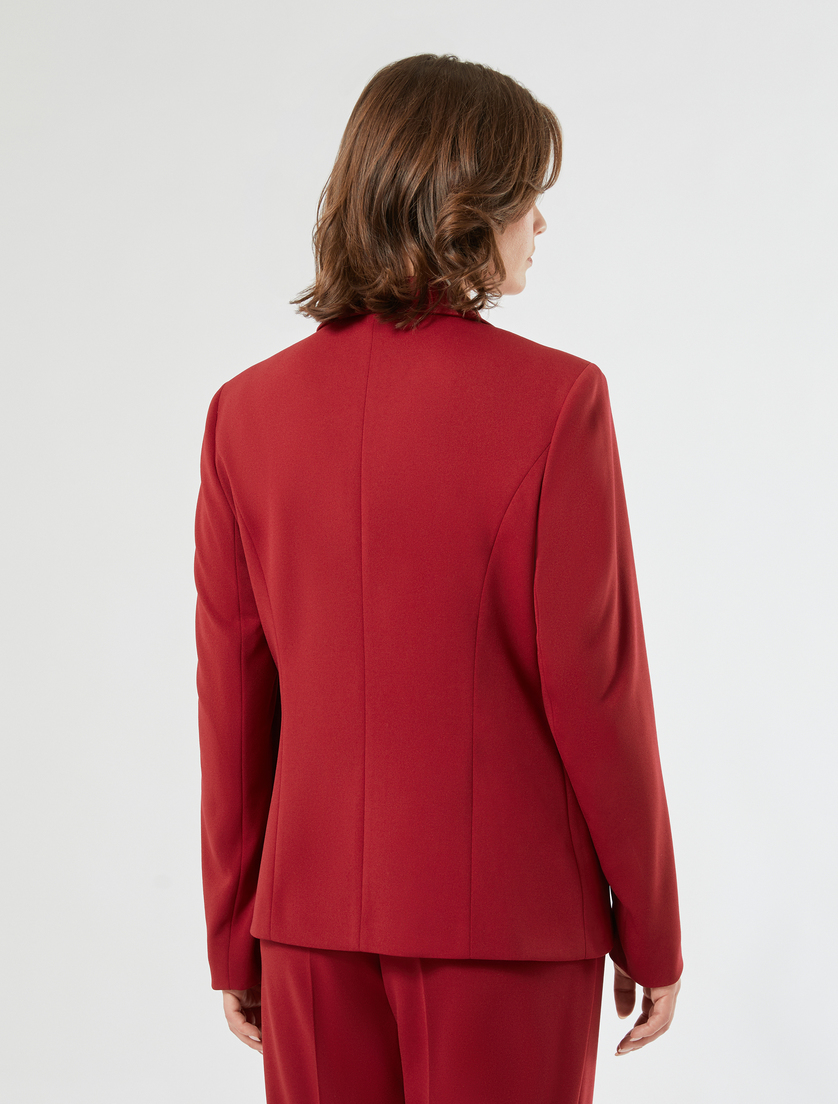 Scuba crepe jersey blazer - BORDEAUX - Marina Rinaldi - 4