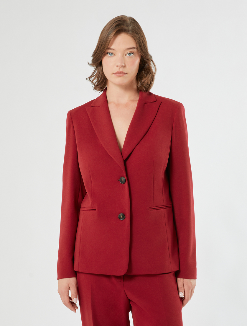 Scuba crepe jersey blazer - BORDEAUX - Marina Rinaldi - 3