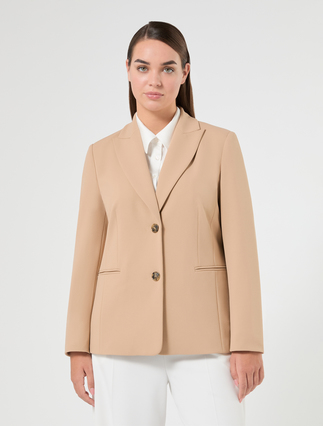Scuba crepe jersey blazer - CAMEL - Marina Rinaldi - 3