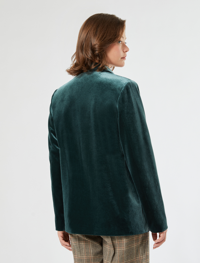 Blazer aus Samt - DOUNKEL-GRUEN - Marina Rinaldi - 4