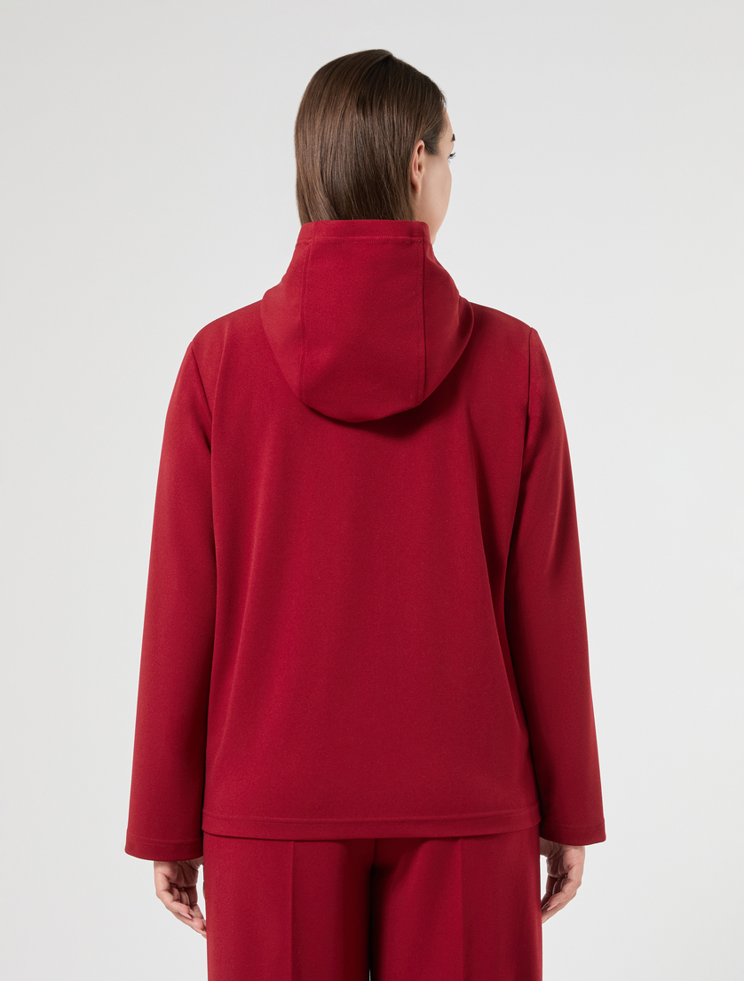 Stretch scuba sweatshirt - BORDEAUX - Marina Rinaldi - 4