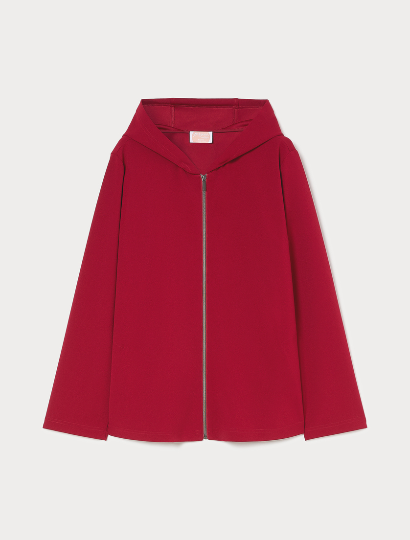 Stretch scuba sweatshirt - BORDEAUX - Marina Rinaldi