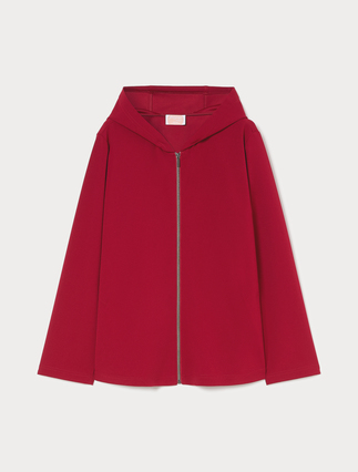 Stretch scuba sweatshirt - BORDEAUX - Marina Rinaldi - 1