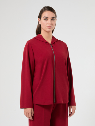 Felpa in scuba stretch - BORDEAUX