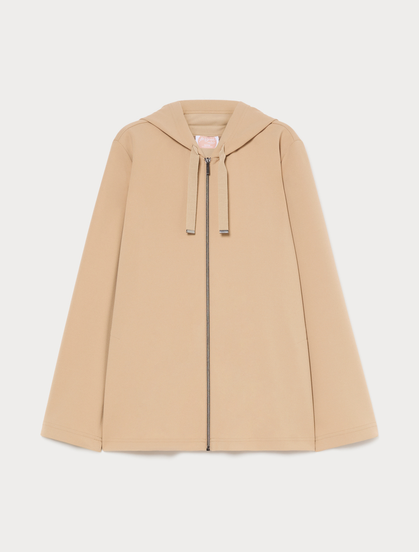 Stretch scuba sweatshirt - CAMEL - Marina Rinaldi