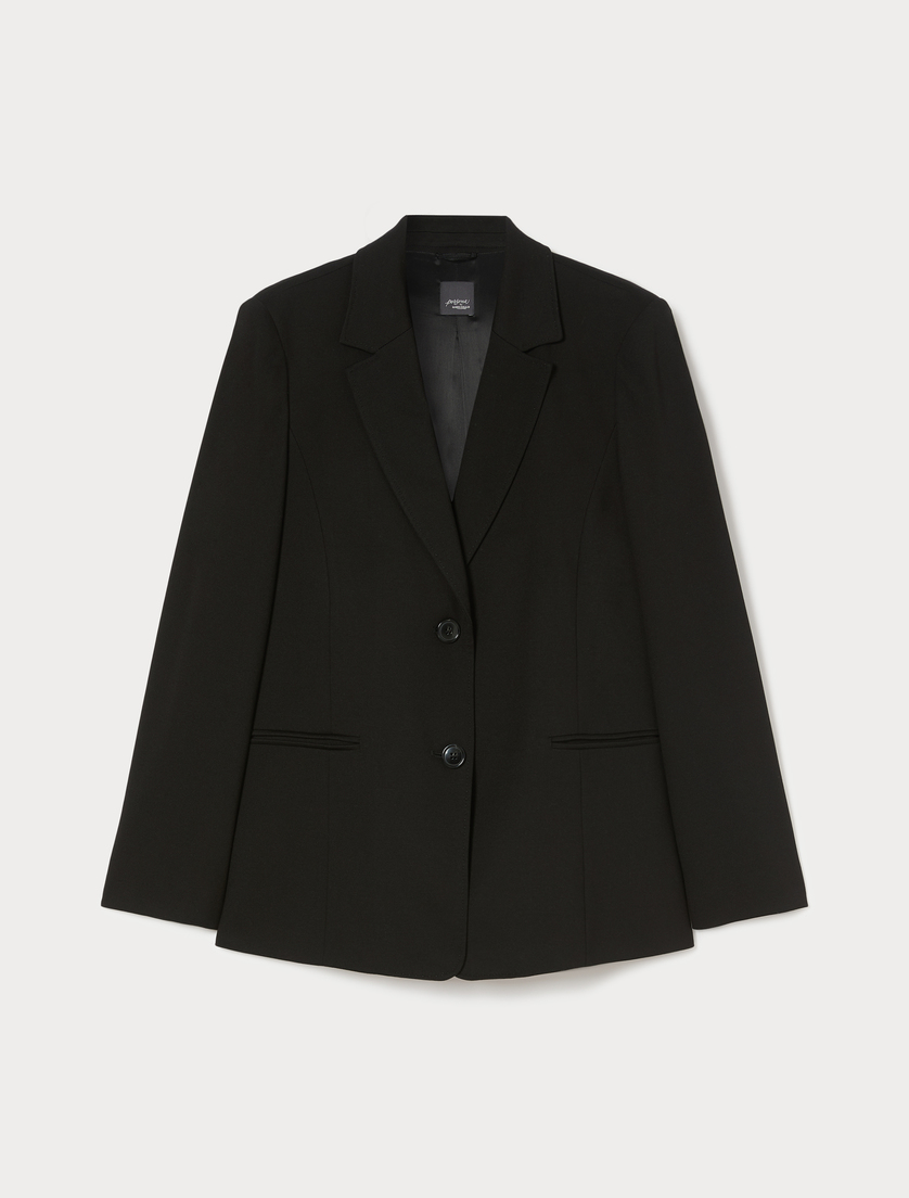 Giacca blazer in jersey - NERO - Marina Rinaldi