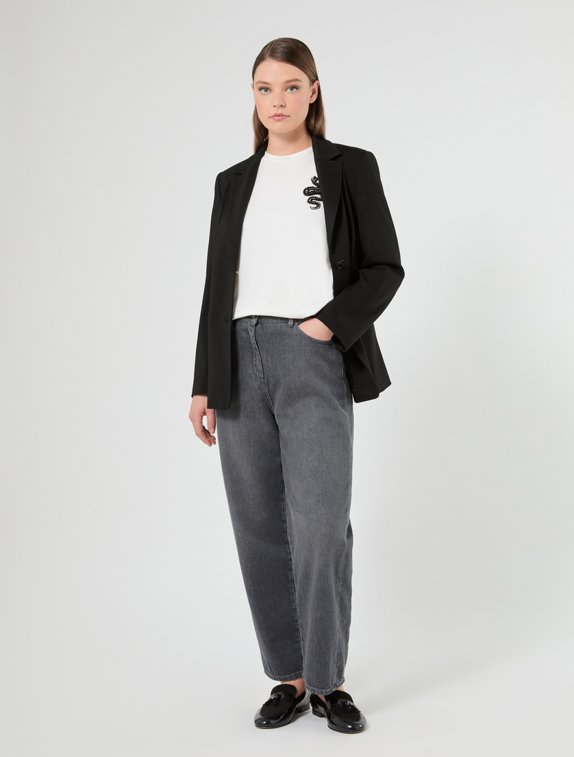 Giacca blazer in jersey - NERO - Marina Rinaldi - 2