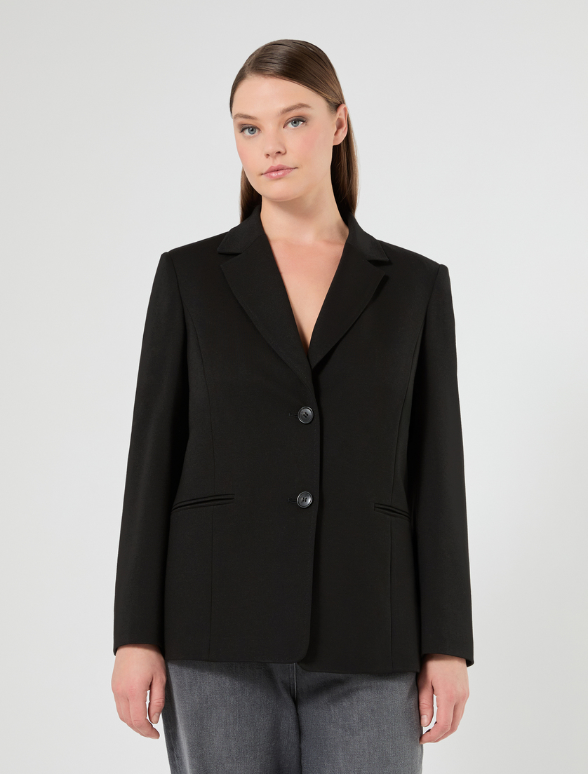 Giacca blazer in jersey - NERO - Marina Rinaldi - 3