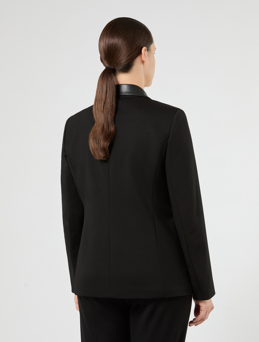 Veste blazer en jersey - NOIR - Marina Rinaldi - 4