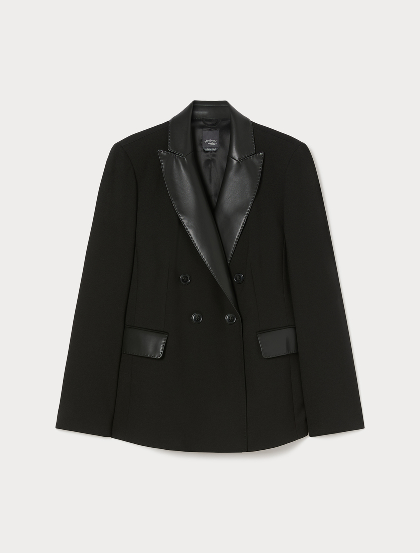 Veste blazer en jersey - NOIR - Marina Rinaldi