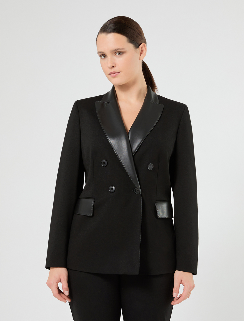 Veste blazer en jersey - NOIR - Marina Rinaldi - 3