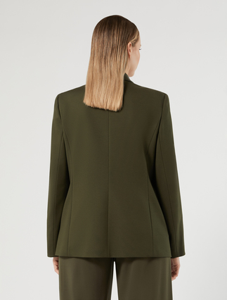 Jersey blazer jacket - OLIVE GREEN - Marina Rinaldi - 4