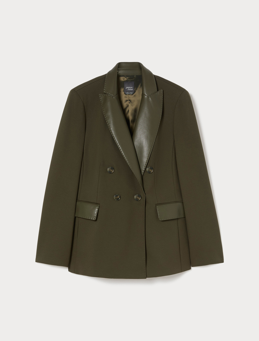 Jersey blazer jacket - OLIVE GREEN - Marina Rinaldi