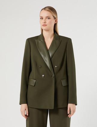 Jersey blazer jacket - OLIVE GREEN - Marina Rinaldi - 3