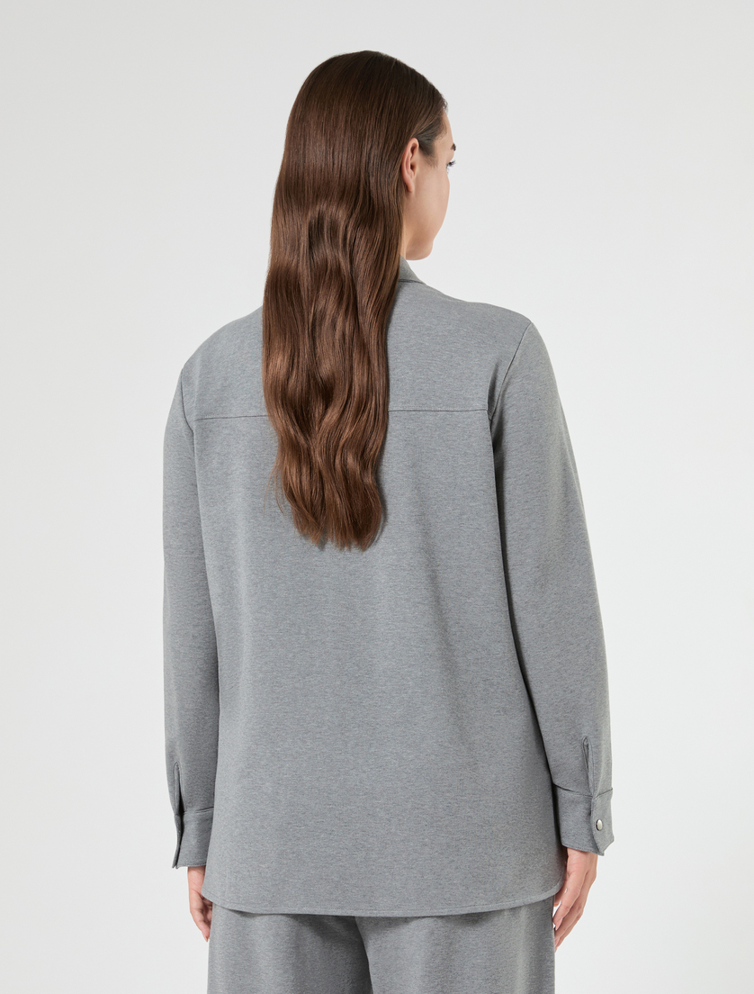 Fleece overshirt-style tunic - MEDIUM GREY - Marina Rinaldi - 4