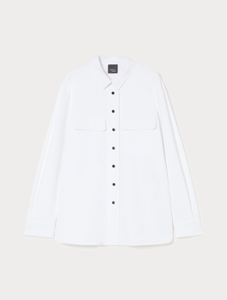 Fleece overshirt-style tunic - Marina Rinaldi