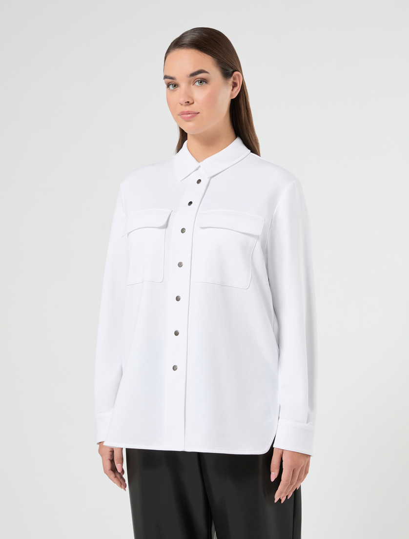 Fleece overshirt-style tunic - WHITE - Marina Rinaldi - 3