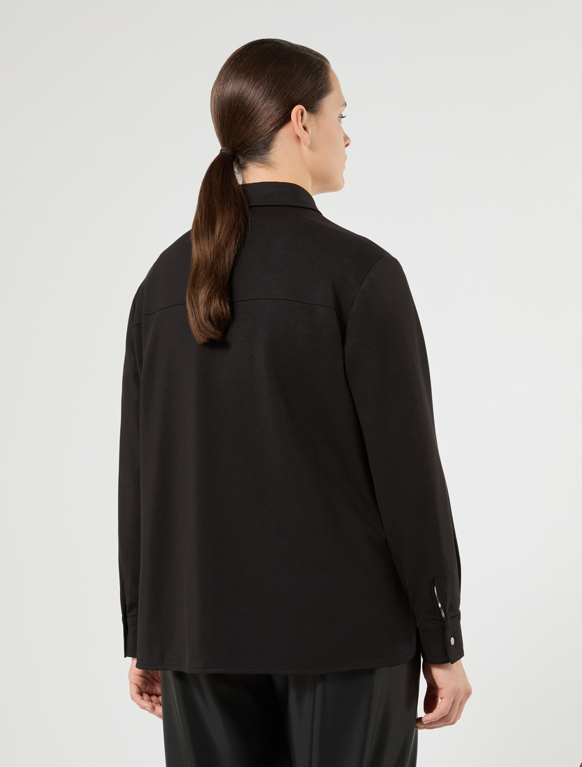 Fleece overshirt-style tunic - BLACK - Marina Rinaldi - 4