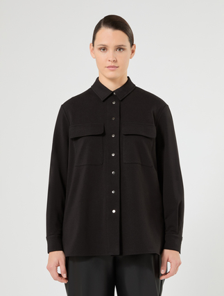 Fleece overshirt-style tunic - BLACK - Marina Rinaldi - 3