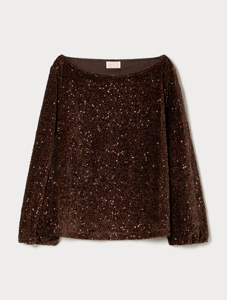 Bestickte Bluse aus Chenille - Marina Rinaldi