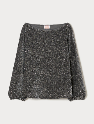 Bestickte Bluse aus Chenille - Marina Rinaldi