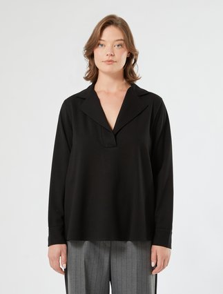 Jersey polo shirt - BLACK - Marina Rinaldi - 3