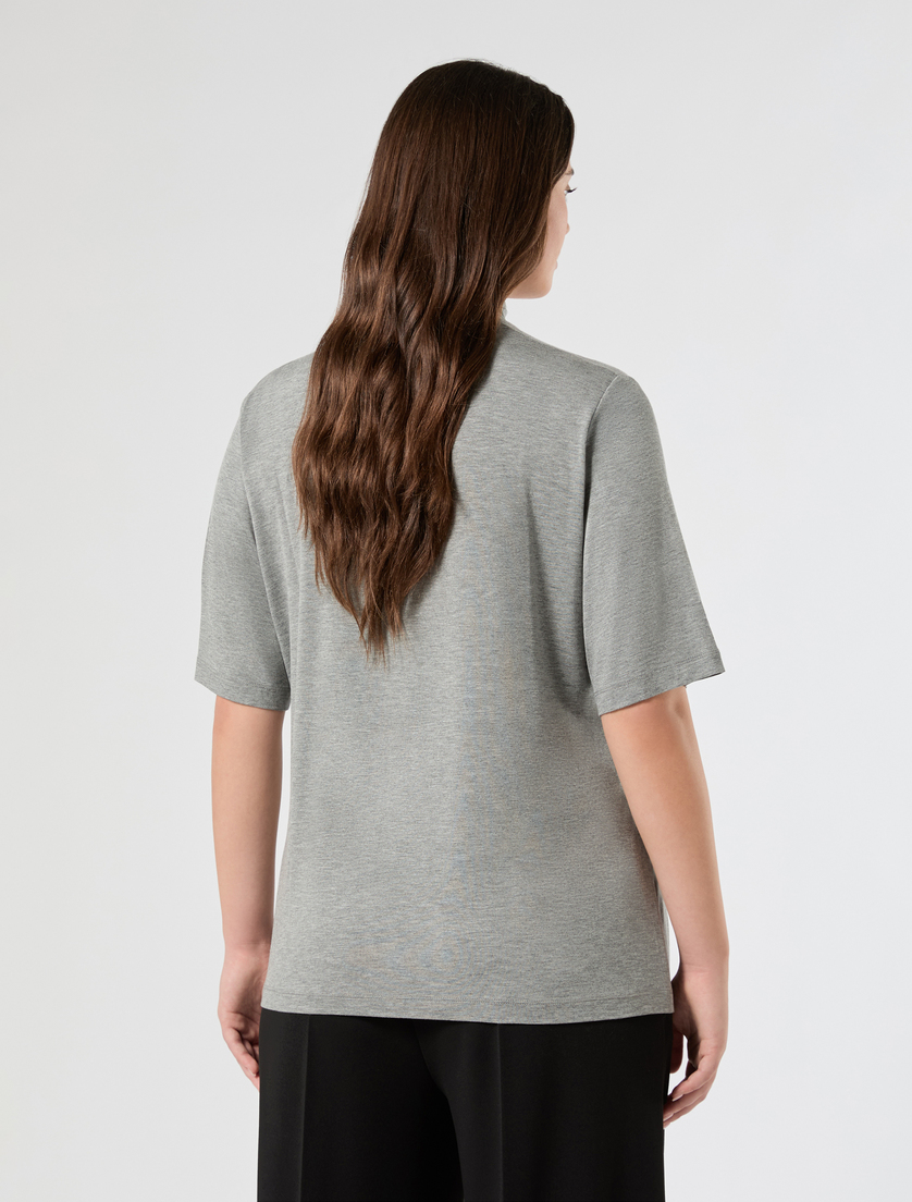 Cotton jersey T-shirt - MEDIUM GREY - Marina Rinaldi - 4